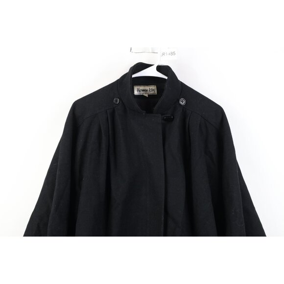 Vintage 80s 90s Streetwear Womens Medium Dolman Sleeve Wool Overcoat Jacket USA - Picture 2 of 15